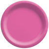 Bright Pink 7in Paper Cake Plates 20ct | Solids