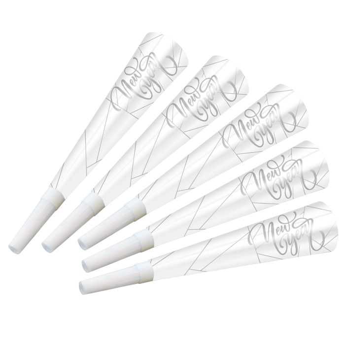 White New Year Silver Horns 100ct