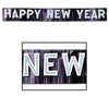 Metallic Happy New Year Banner