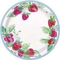 Sweet Strawberry Round 9" Dinner Plates  8ct