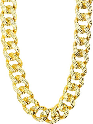 Plastic Gold Chain with Rhinestone
