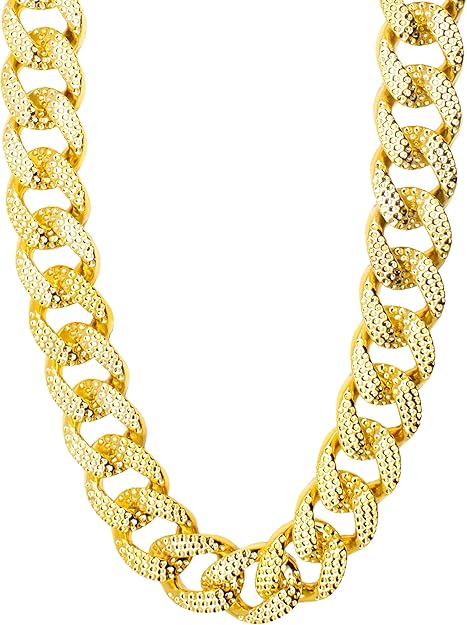Plastic Gold Chain with Rhinestone
