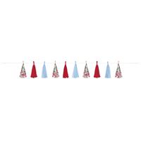 Sweet Strawberry Fabric Tassel Garland  7 ft