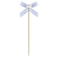 Dainty Bows Pearl Food Picks  15ct