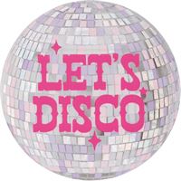 Disco Country "Let's Disco" Disco-Ball-Shaped Luncheon Napkins  16ct - Iridescent Foil Stamping