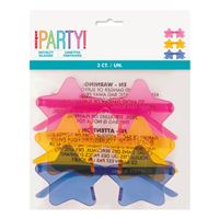 Assorted Star-Shaped Novelty Glasses  3ct