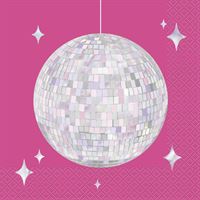 Diamond Disco Luncheon Napkins  16ct - Iridescent Foil Stamping