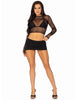 Fishnet Gloved Crop Top