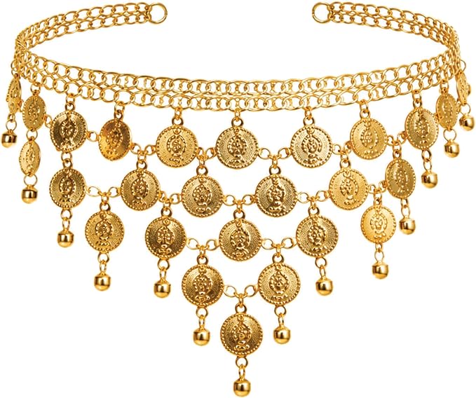 Bohemian Coin Headband and Earrings Set