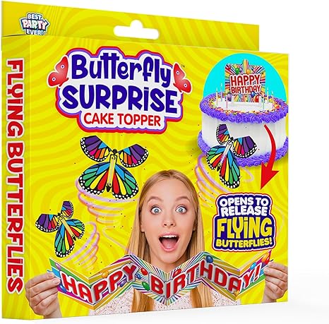 Butterfly Surprise Cake Topper Flying Butterfly Card (Clearance)