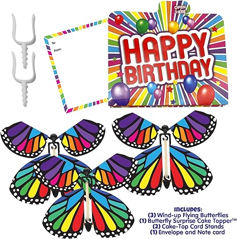 Butterfly Surprise Cake Topper Flying Butterfly Card (Clearance)