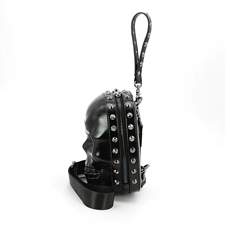 Skull Head Crossbody Bag in Vinyl