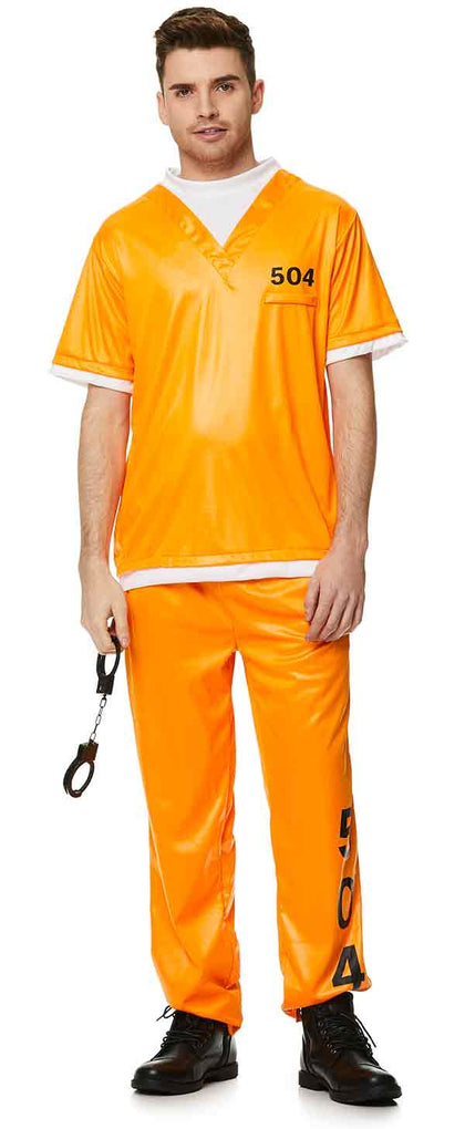 2pc Convict Orange Costume