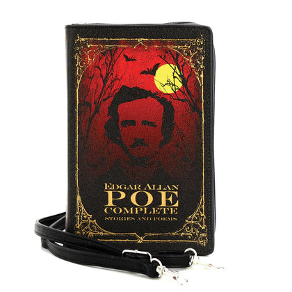 Edgar Allan Poe Book Clutch Bag in Vinyl  | Halloween