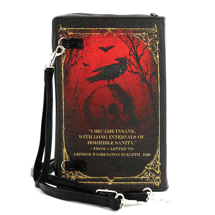 Edgar Allan Poe Book Clutch Bag in Vinyl  | Halloween
