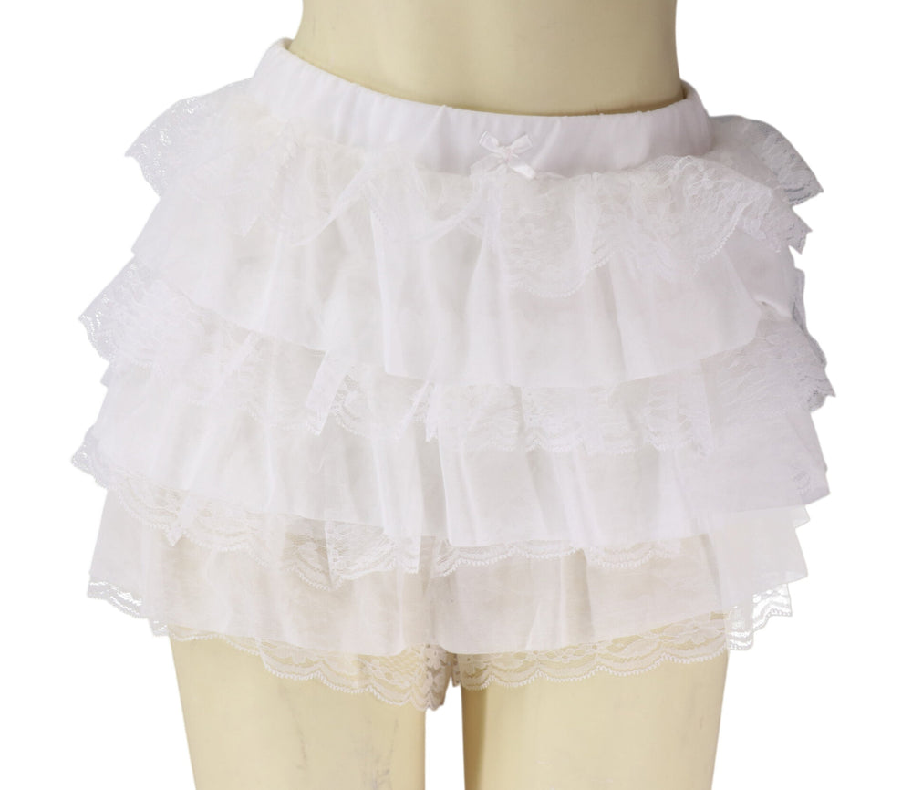 Ruffle Rhumba Bloomer Shorts | White