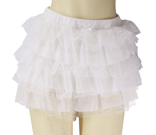 Ruffle Rhumba Bloomer Shorts | White