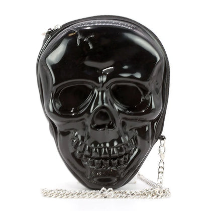 Black Smiling Skull Cross Body Bag