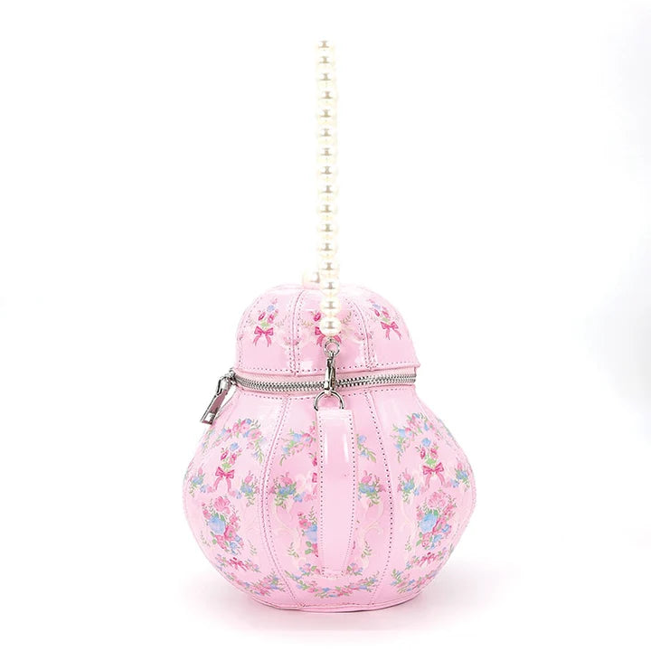 Pink Teapot Crossbody Bag in Vinyl