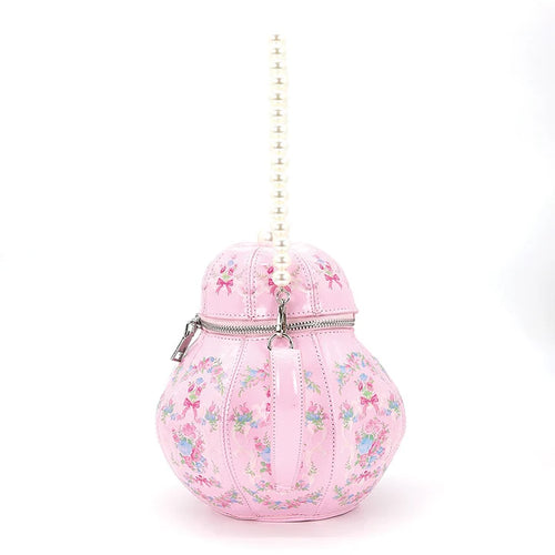 Pink Teapot Crossbody Bag in Vinyl
