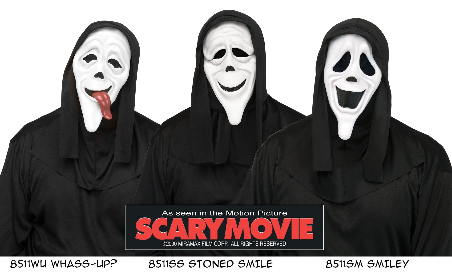 Scary Movie Mask with Shroud