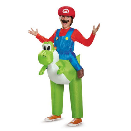 Mario Riding Yoshi Inflatable Child Costume