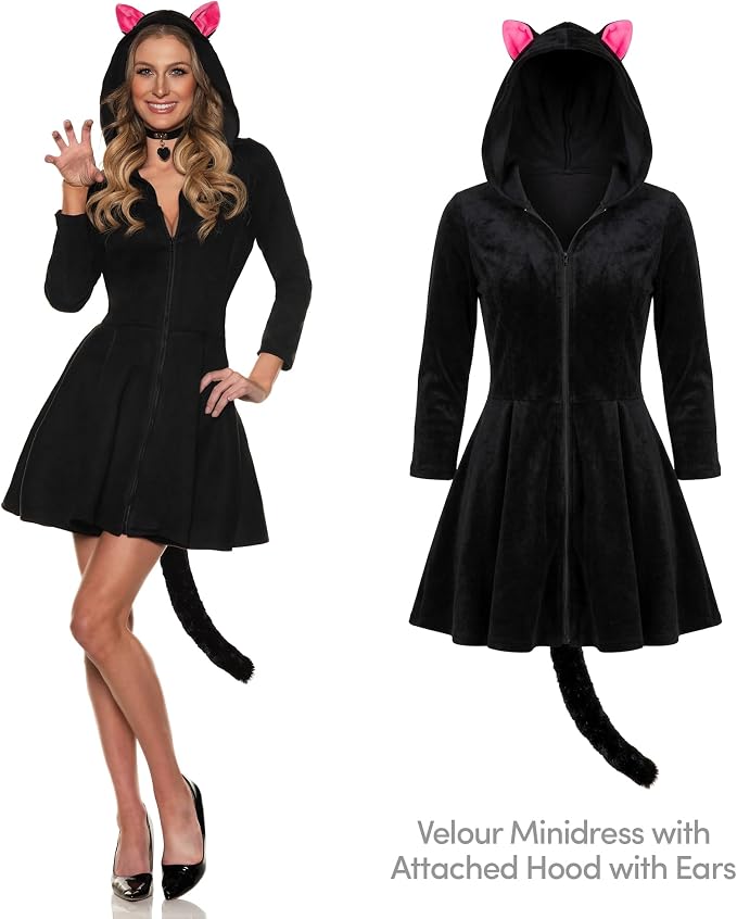 Whiskers Black Cat Costume