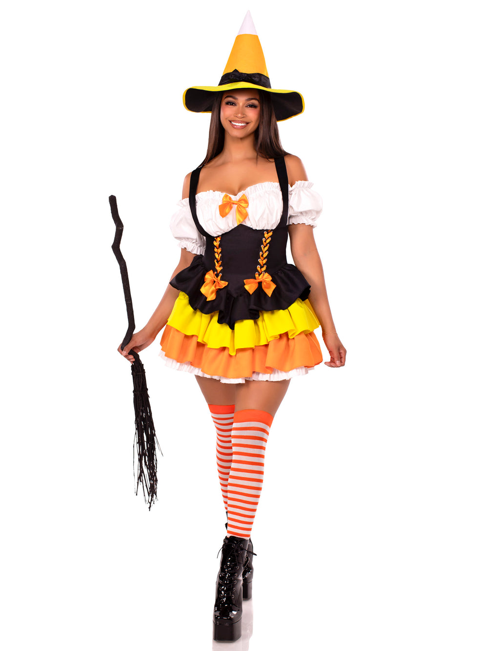 2 PC Candy Corn Witch Costume