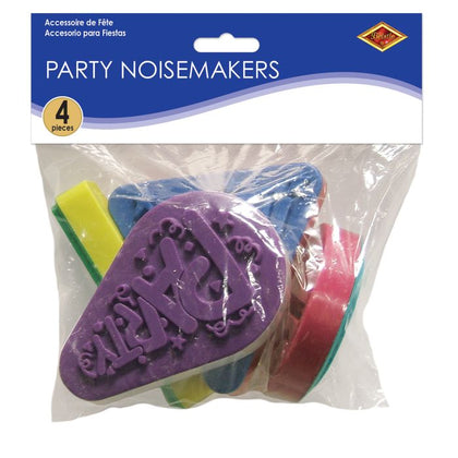 Colorful Racket Raise Noise Makers 4ct
