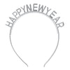 Silver Happy New Year Headbands 2pc