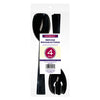 9.5″ SERVING UTENSILS – BLACK 2 FORKS & 2 SPOONS