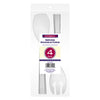 9.5″ SERVING UTENSILS – CLEAR 2 FORKS & 2 SPOONS