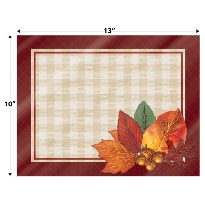 Plastic Fall Placemats