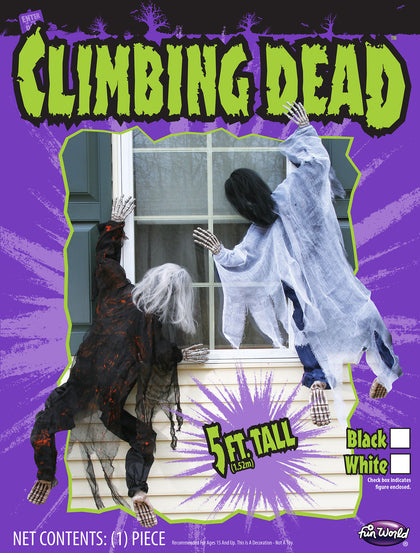 5 FT Climbing Dead | Black Gauze Zombie