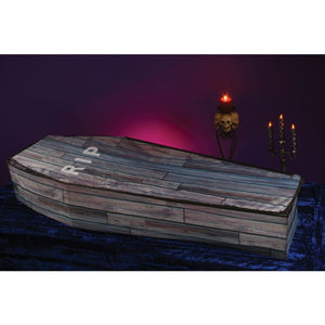 5 Foot Collapsible Coffin Wood Grain