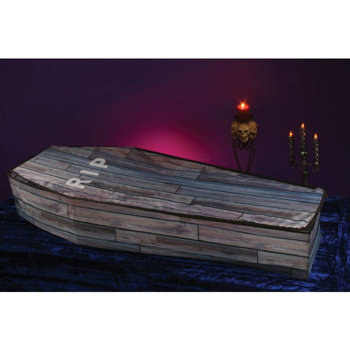 5 Foot Collapsible Coffin Wood Grain