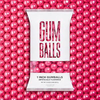 Pink 1 inch Round Gumballs 32oz Bag