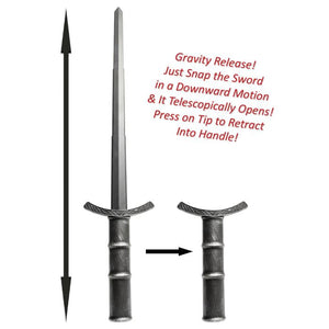 27" Retractable Knight Sword