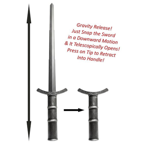 27" Retractable Knight Sword