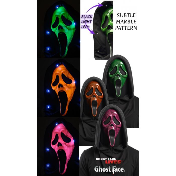 Ghost Face® Blacklight Mask Orange