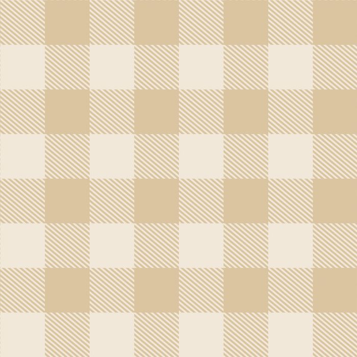 Plaid Table Cover Beige