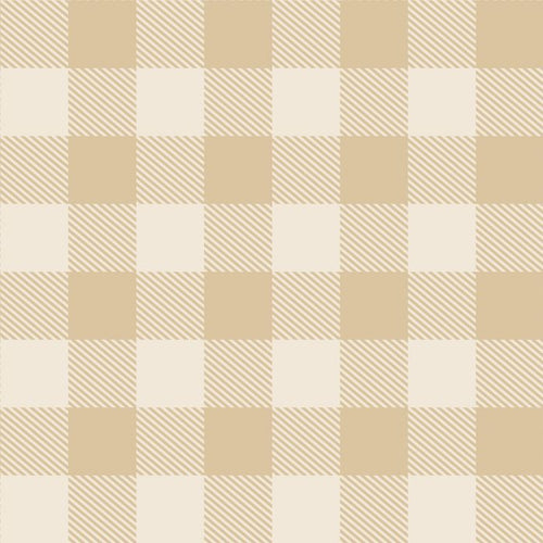 Plaid Table Cover Beige