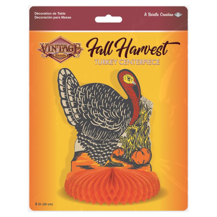 Vintage Fall Harvest Turkey Centerpiece