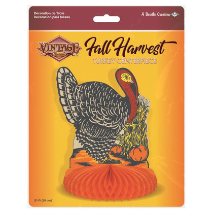 Vintage Fall Harvest Turkey Centerpiece