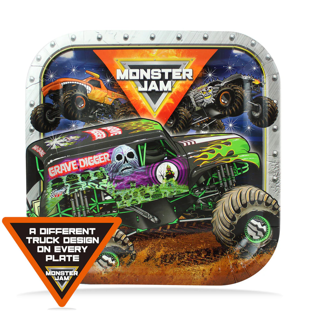 Monster Jam 9" Dinner Plates 8ct