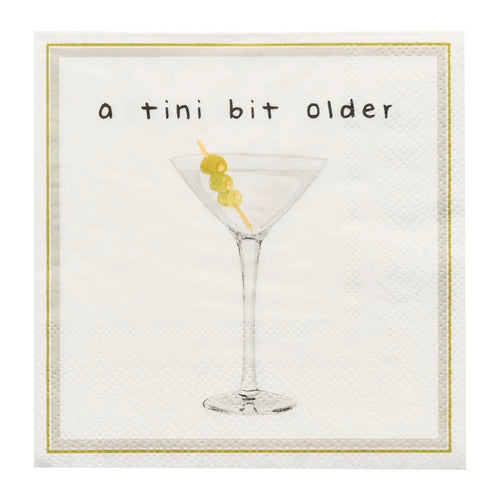 'A Tini Bit Older' Cocktail Napkins/26pk