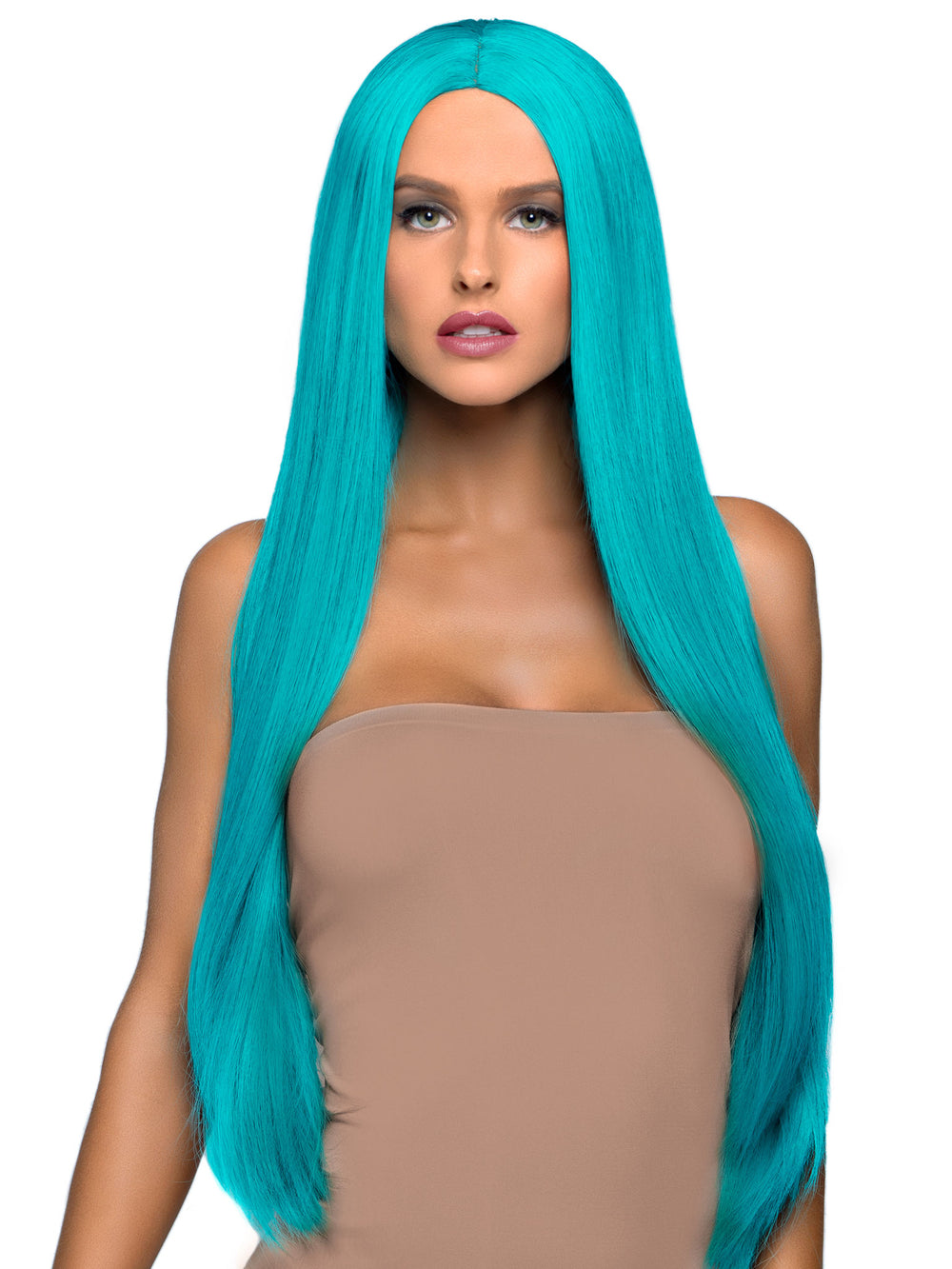 Long Straight Wig | Turquoise