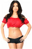 Red Short Sleeve Peasant Top