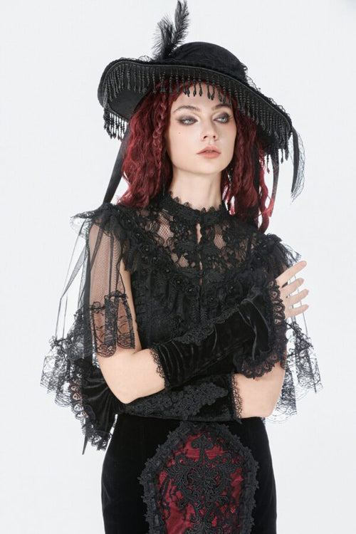 Vintage Lace Feather Hat
