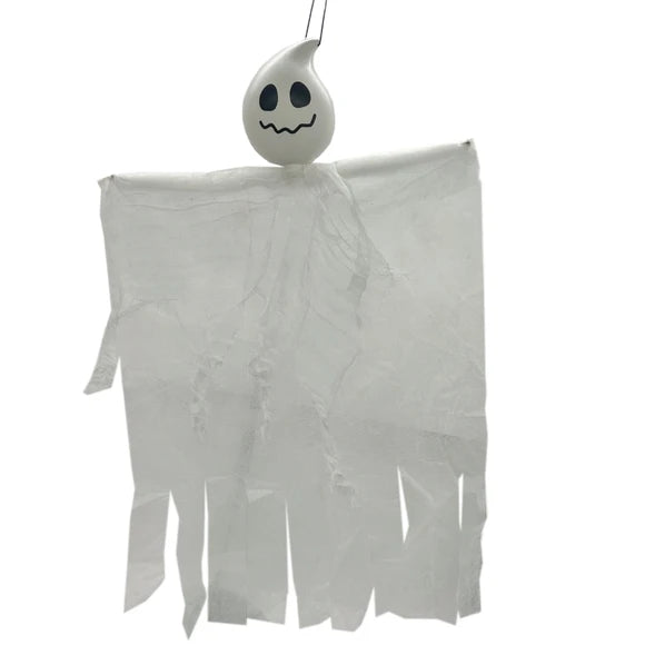 25 x 16" Hanging Halloween White Ghost Decoration (Clearance)